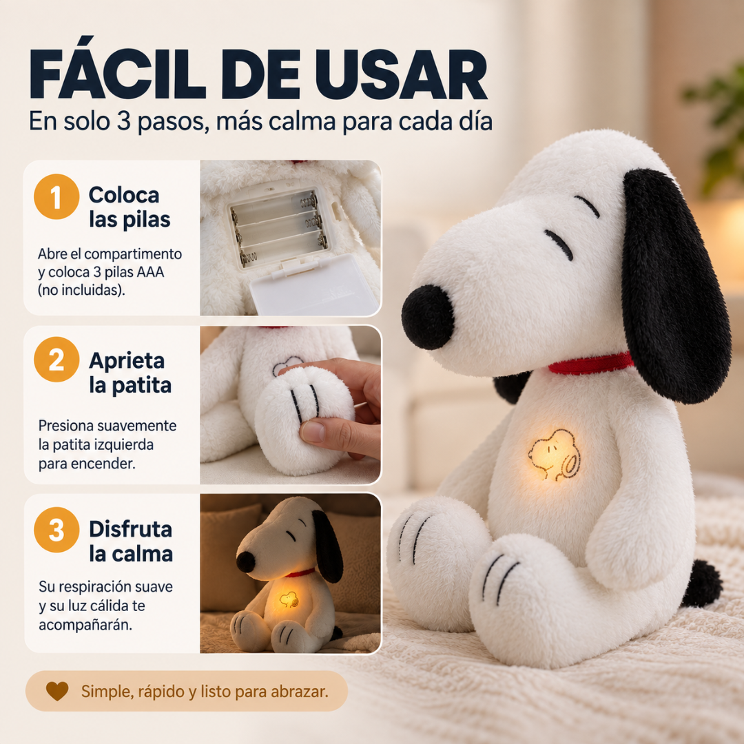 Snoopy Breathing Plush for Sleep and Relaxation